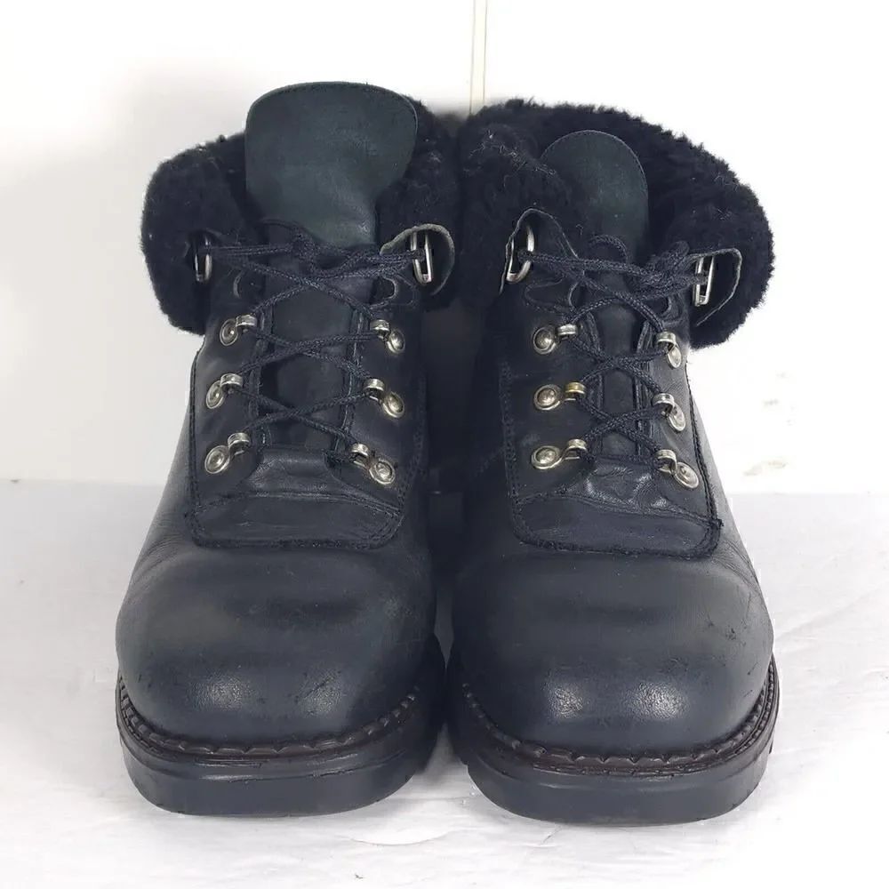 Sorel Women's Chamonix US 10M Black Leather Lined Lace Up Shearling Winter Boots - Picture 4 of 13